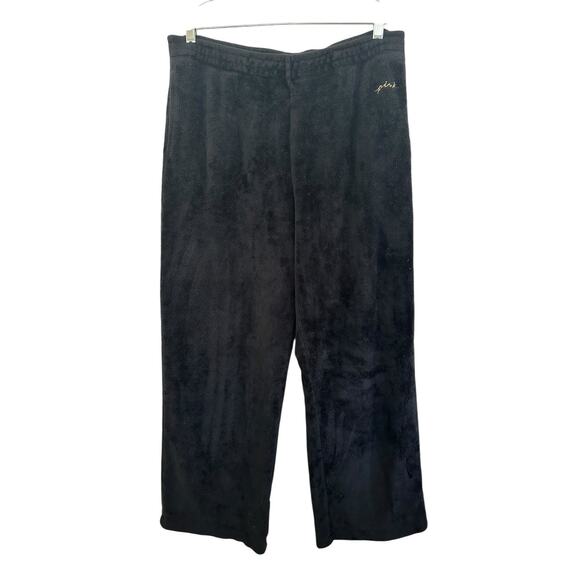 Victoria secret PINK Teddy Wide Leg Pajama Pants sz XL Black - Picture 4 of 11